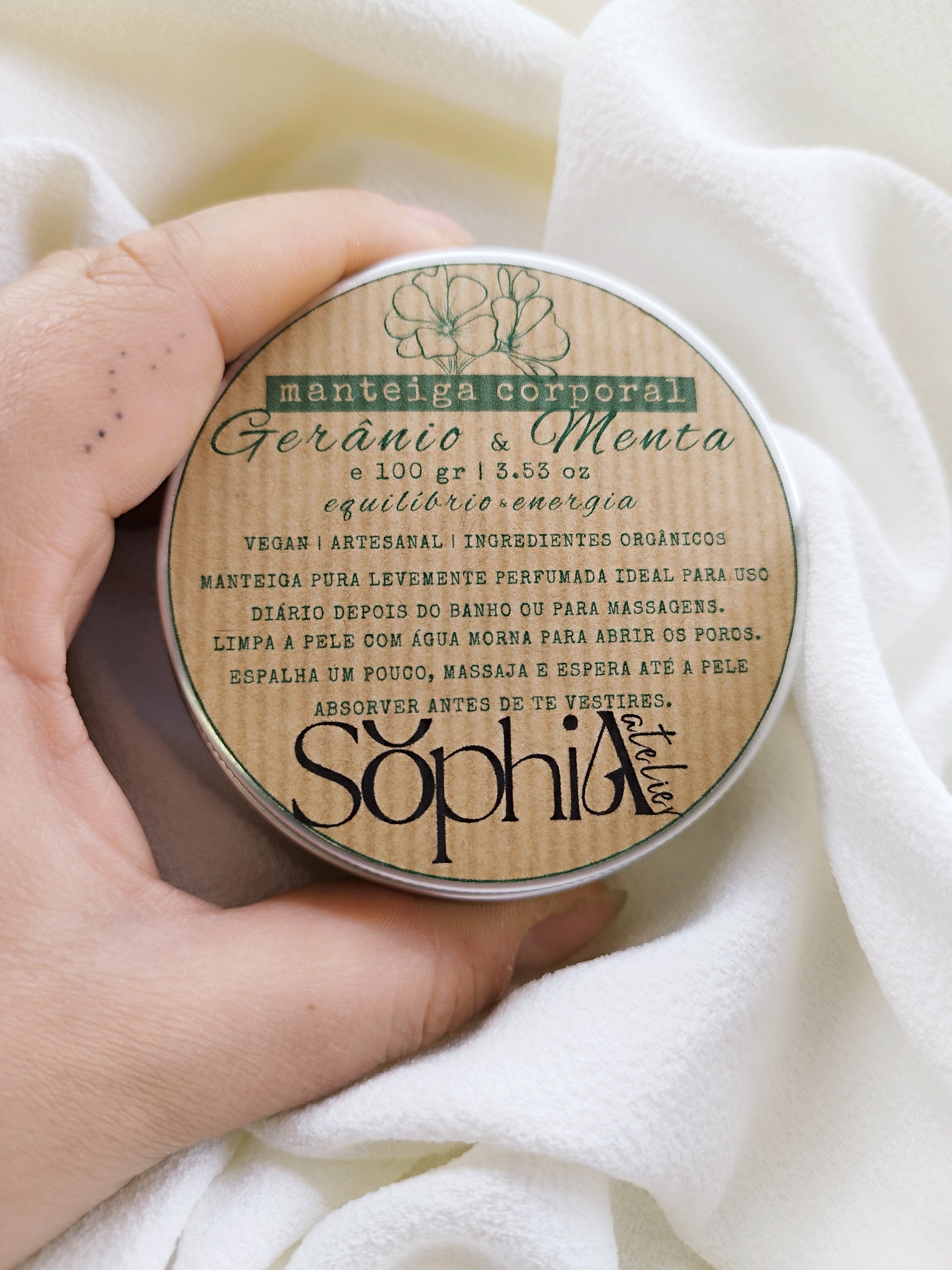 Manteiga Corporal Gerânio e Menta